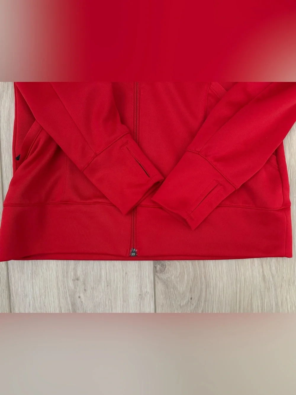 Nike Women’s retro small red/white dri-fit track jacket long sleeve full zip
